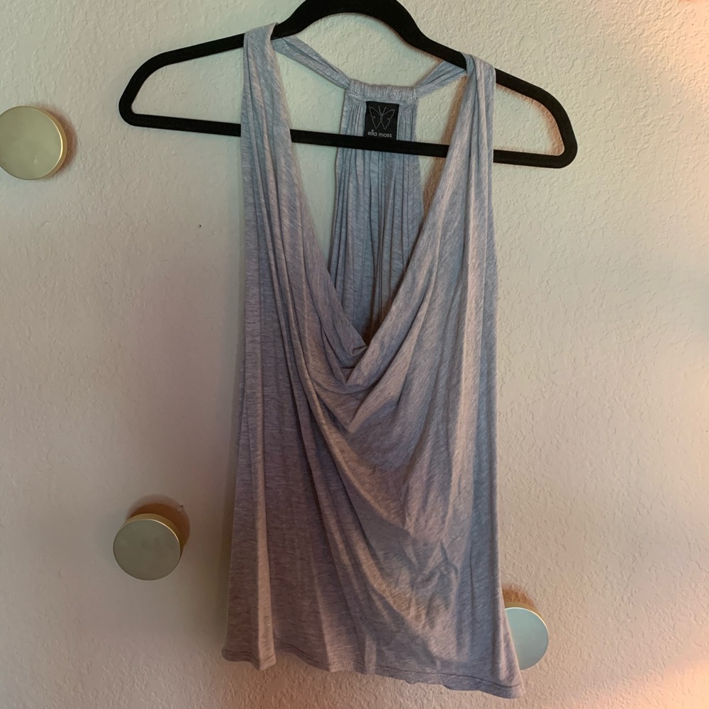 Ella Moss gray shimmer tank